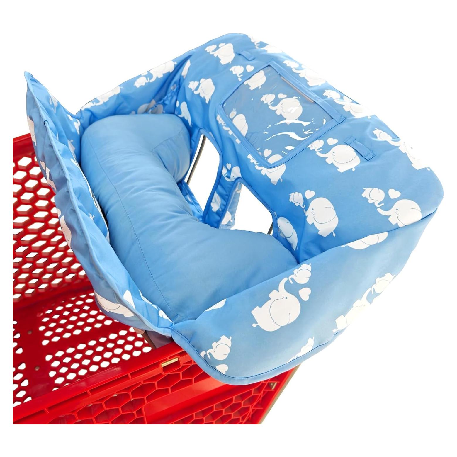 Funda de carrito de compras y silla alta 2 en 1 LG-ZT04 Elefante Azul