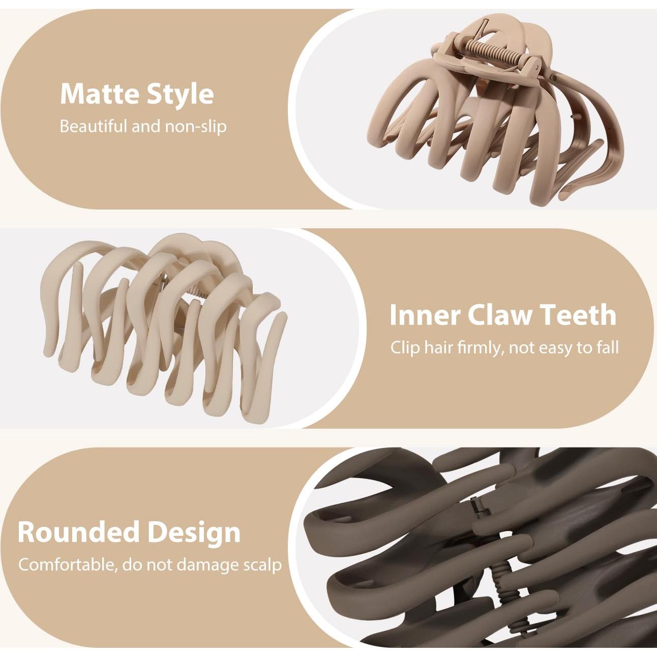 Juego de Clips para el Cabello Shinowa - 4 Garras Antideslizantes