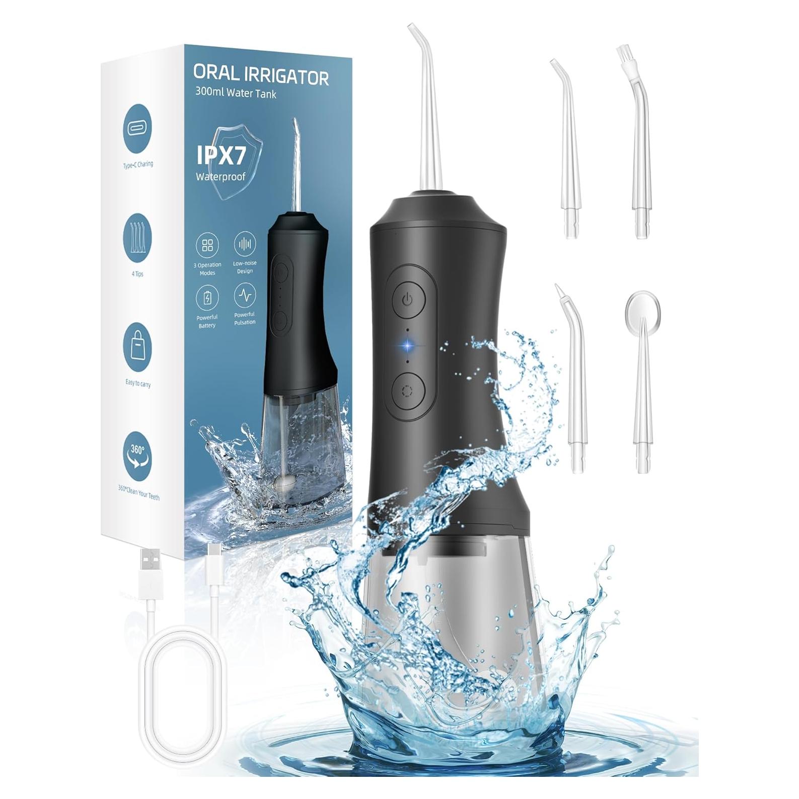 Irrigador Oral OKALA EFS 300ml IPX7 3 Modos Negro