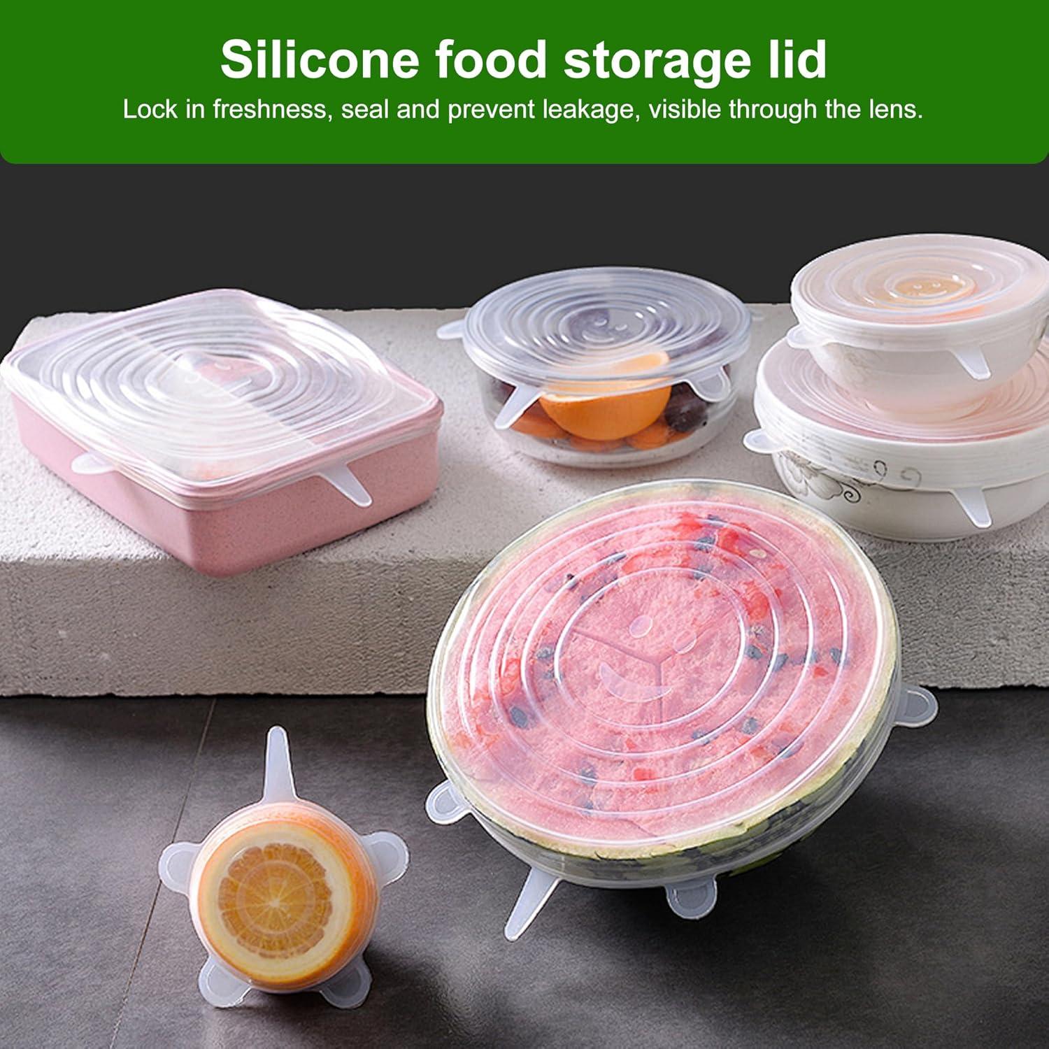 Tapas de Silicona Estirables HLPADMOY - 6 Piezas Reutilizables