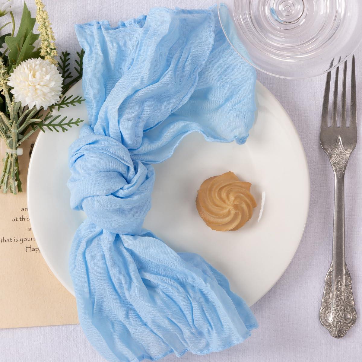 Servilletas de Gasa MLMC 10 Piezas 53x53cm Azul Claro