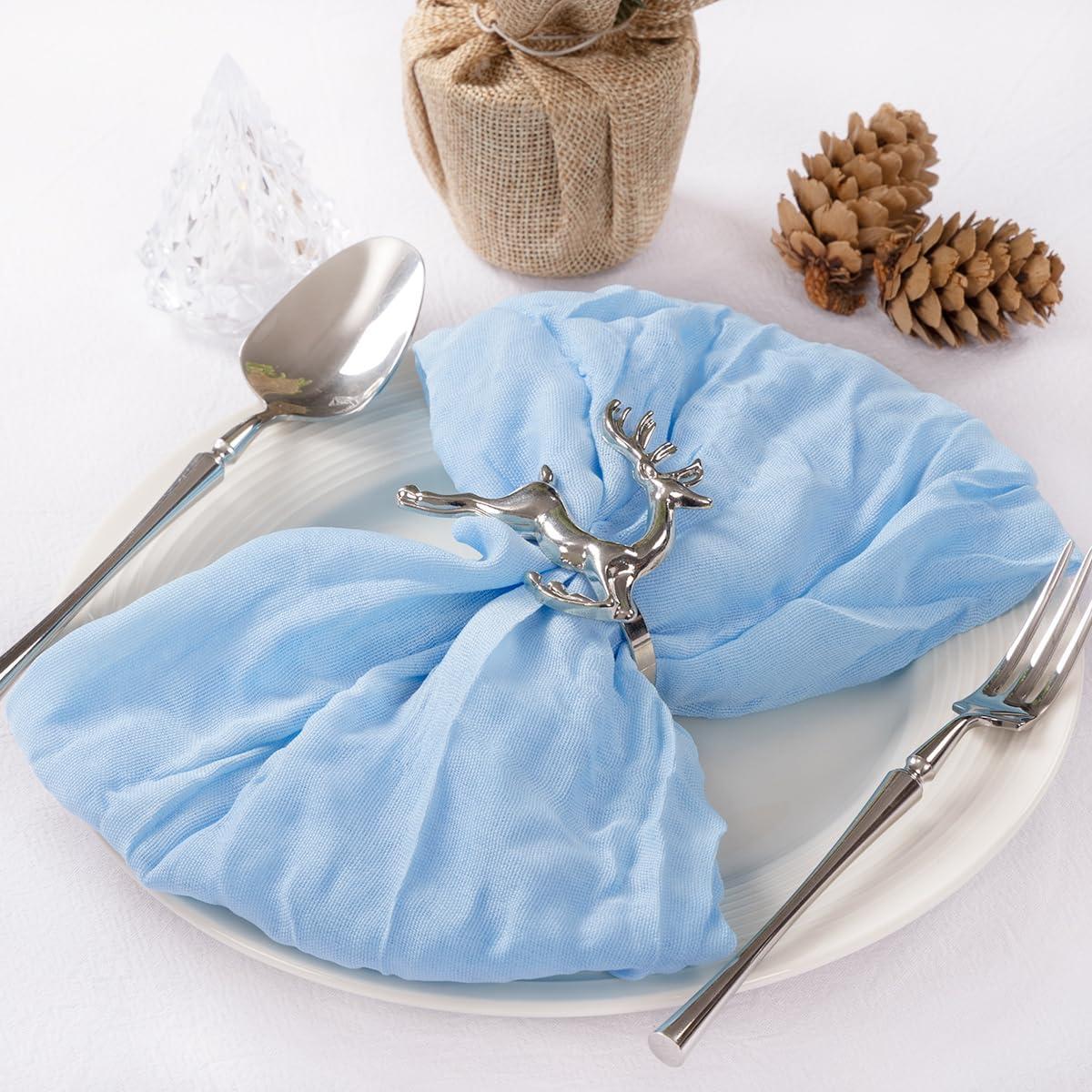 Servilletas de Gasa MLMC 10 Piezas 53x53cm Azul Claro