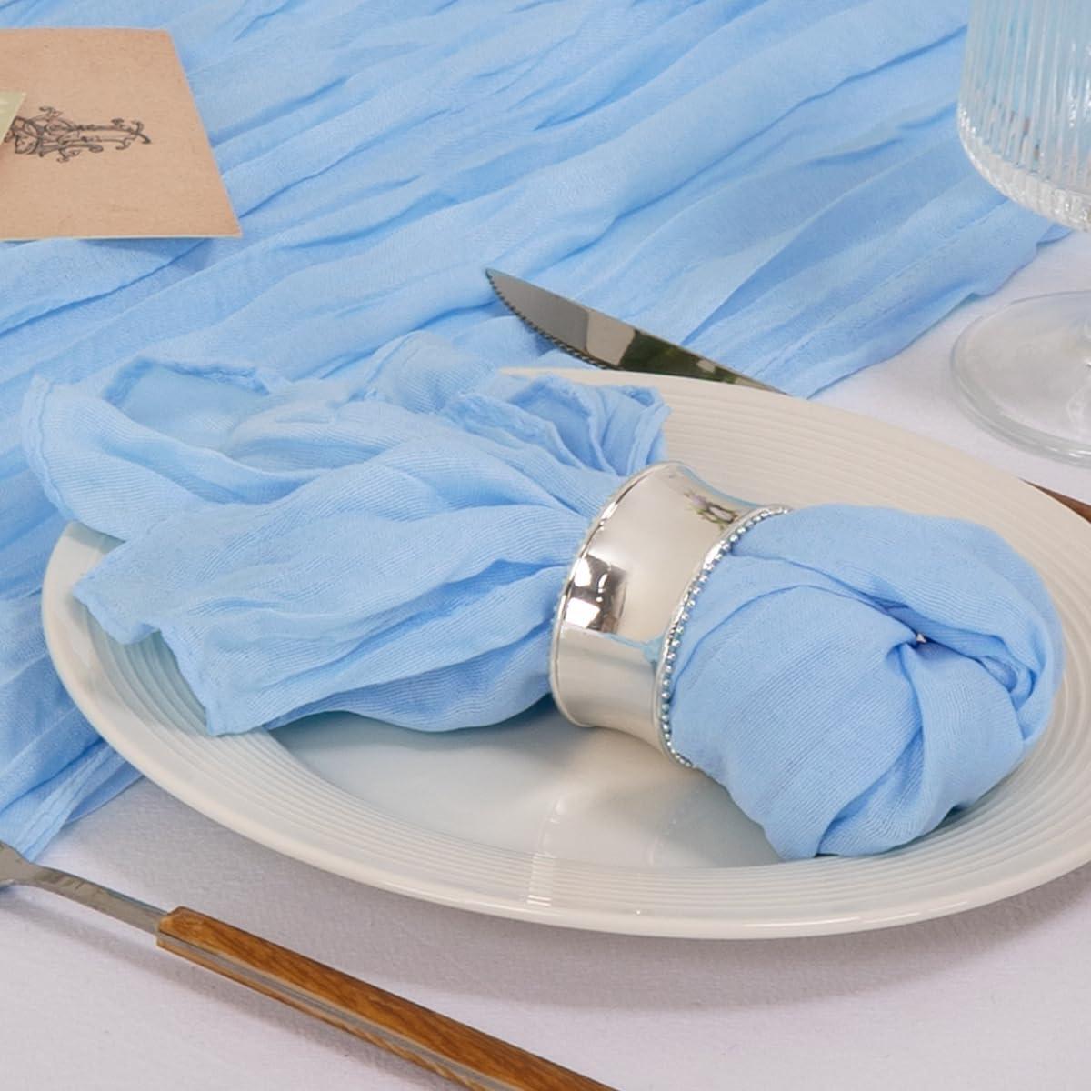 Servilletas de Gasa MLMC 10 Piezas 53x53cm Azul Claro