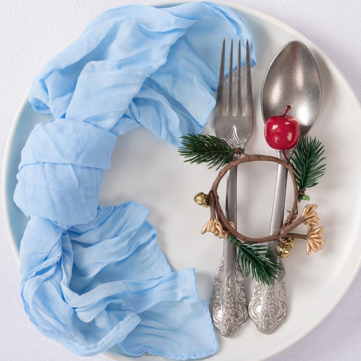 Servilletas de Gasa MLMC 10 Piezas 53x53cm Azul Claro