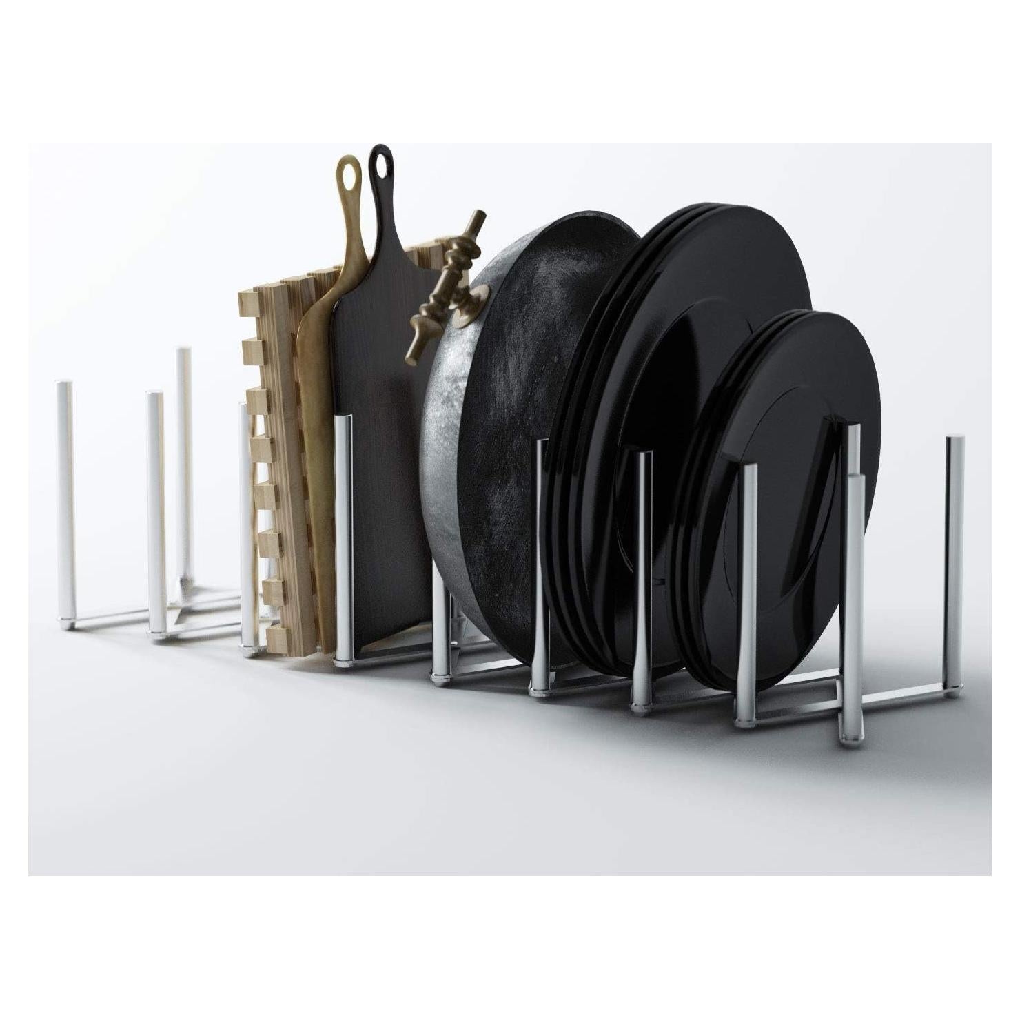 Organizador de Ollas y Sartenes Brightmaison Stal 8 Seccional Acero Inoxidable