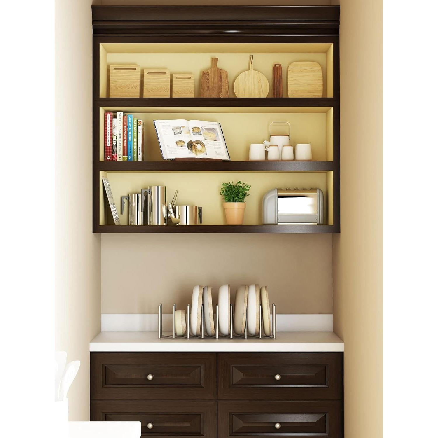 Organizador de Ollas y Sartenes Brightmaison Stal 8 Seccional Acero Inoxidable