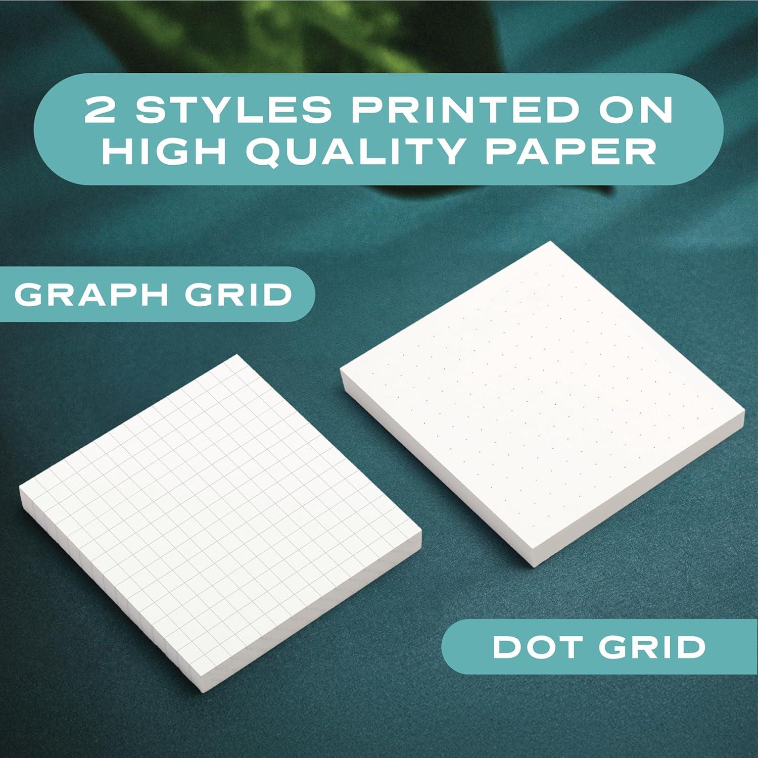 12 Notas Adhesivas Cuadradas Alfion 7.62x7.62 cm Puntos