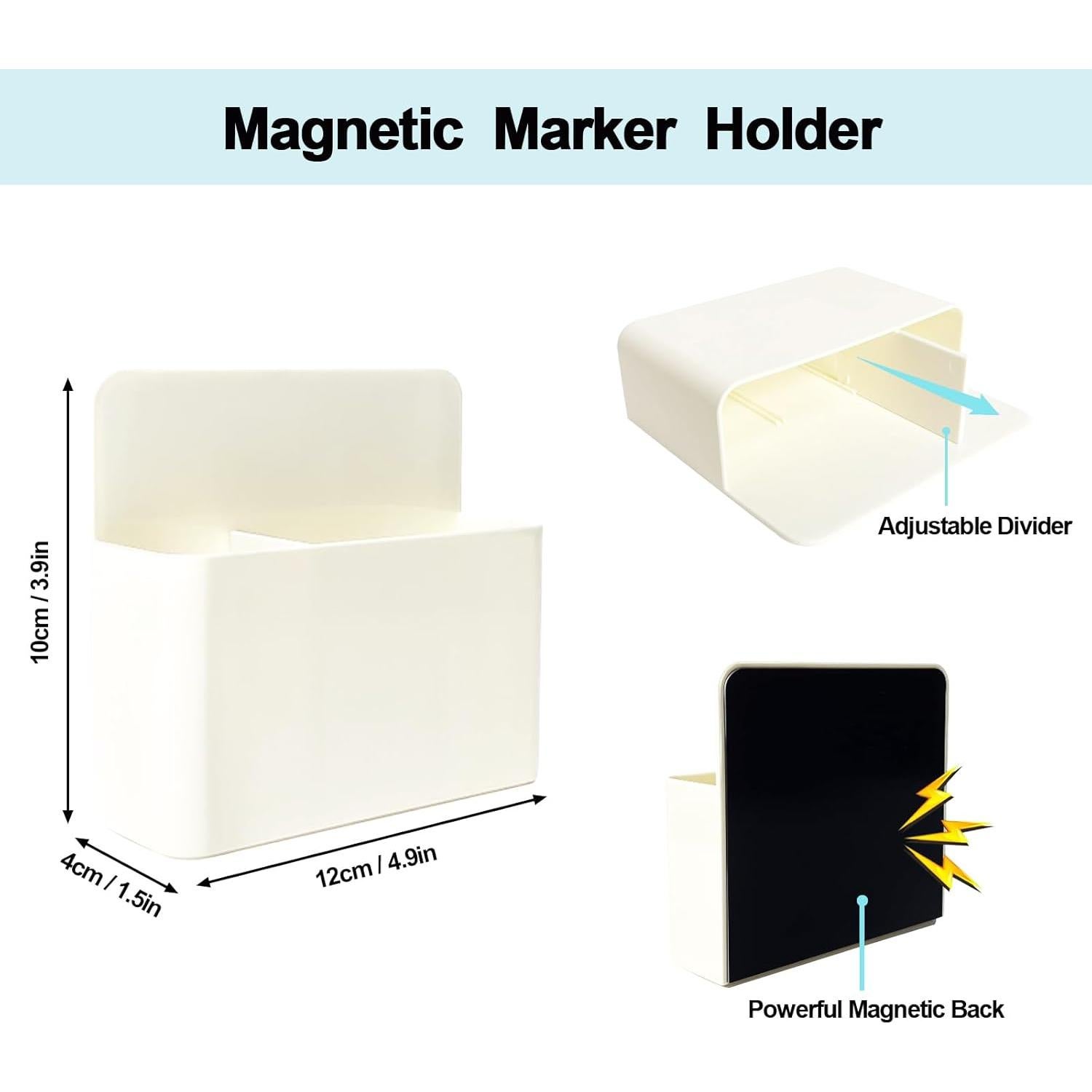 Juego de 12 Marcadores Borrables Czmag con Soporte Magnético