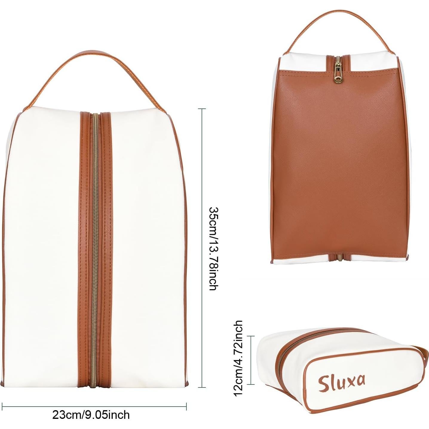 Bolsa de zapatos de golf impermeable 38x22x12 cm Marrón