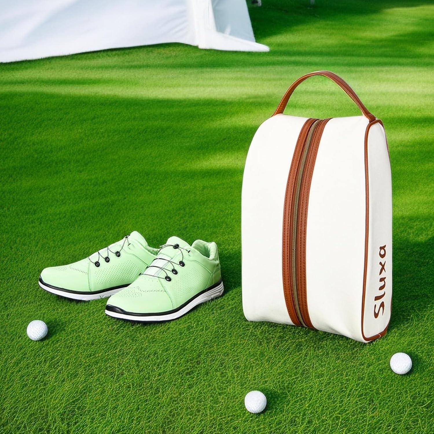 Bolsa de zapatos de golf impermeable 38x22x12 cm Marrón