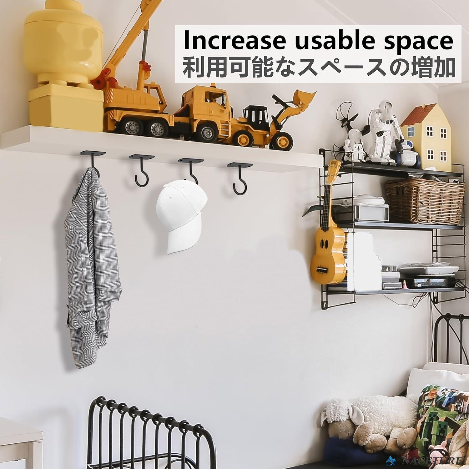 Ganchos de Techo NACETURE 6.35 cm Alta Resistencia 2 Paquete