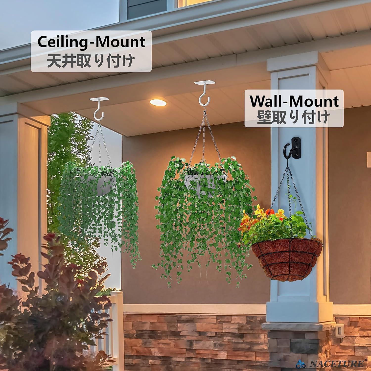 Ganchos de Techo NACETURE 6.35 cm Alta Resistencia 2 Paquete