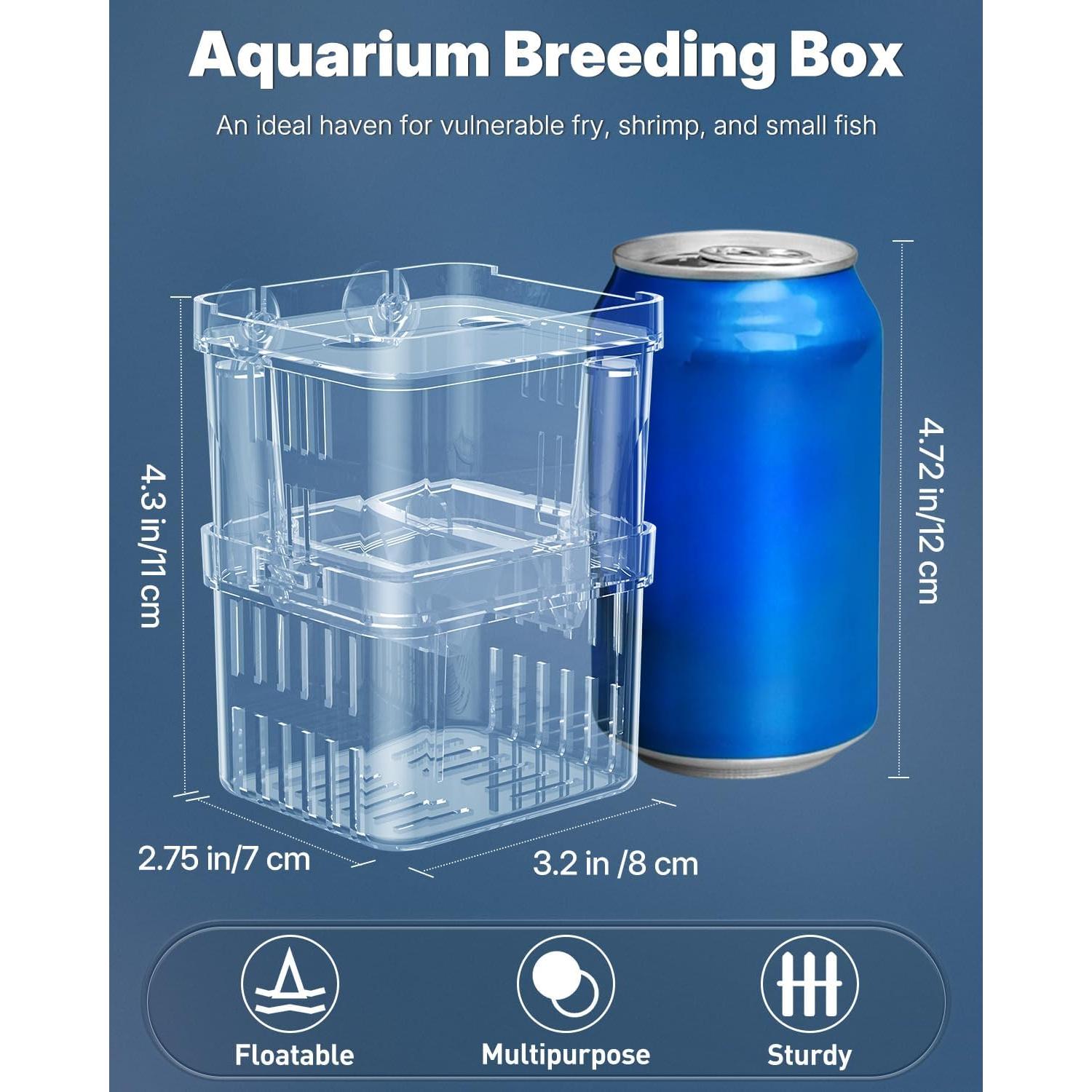 Caja de Cría de Peces Pawfly Pequeña 8.6x7.4x11.4 cm