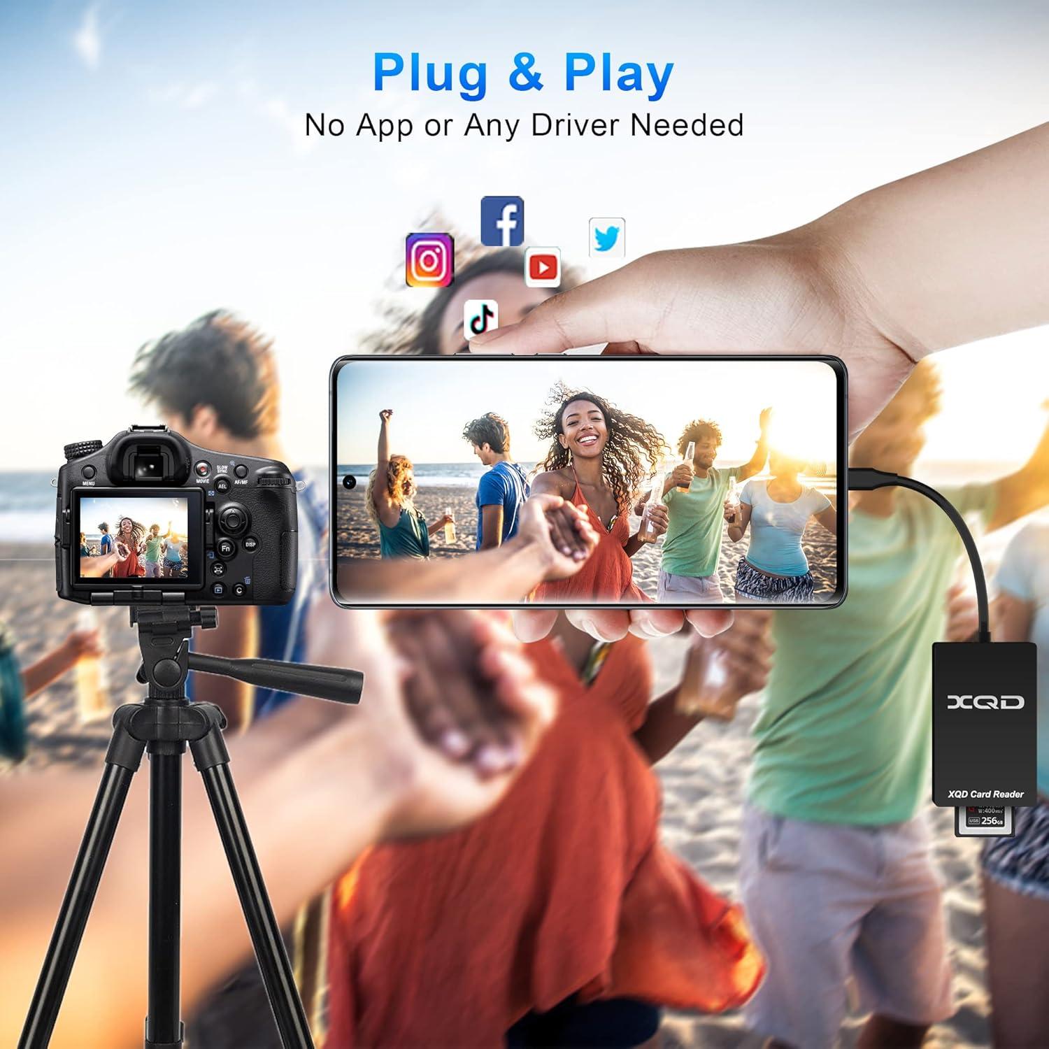 Lector de Tarjetas XQD USB C Yeemie 5Gbps Compatible Nikon