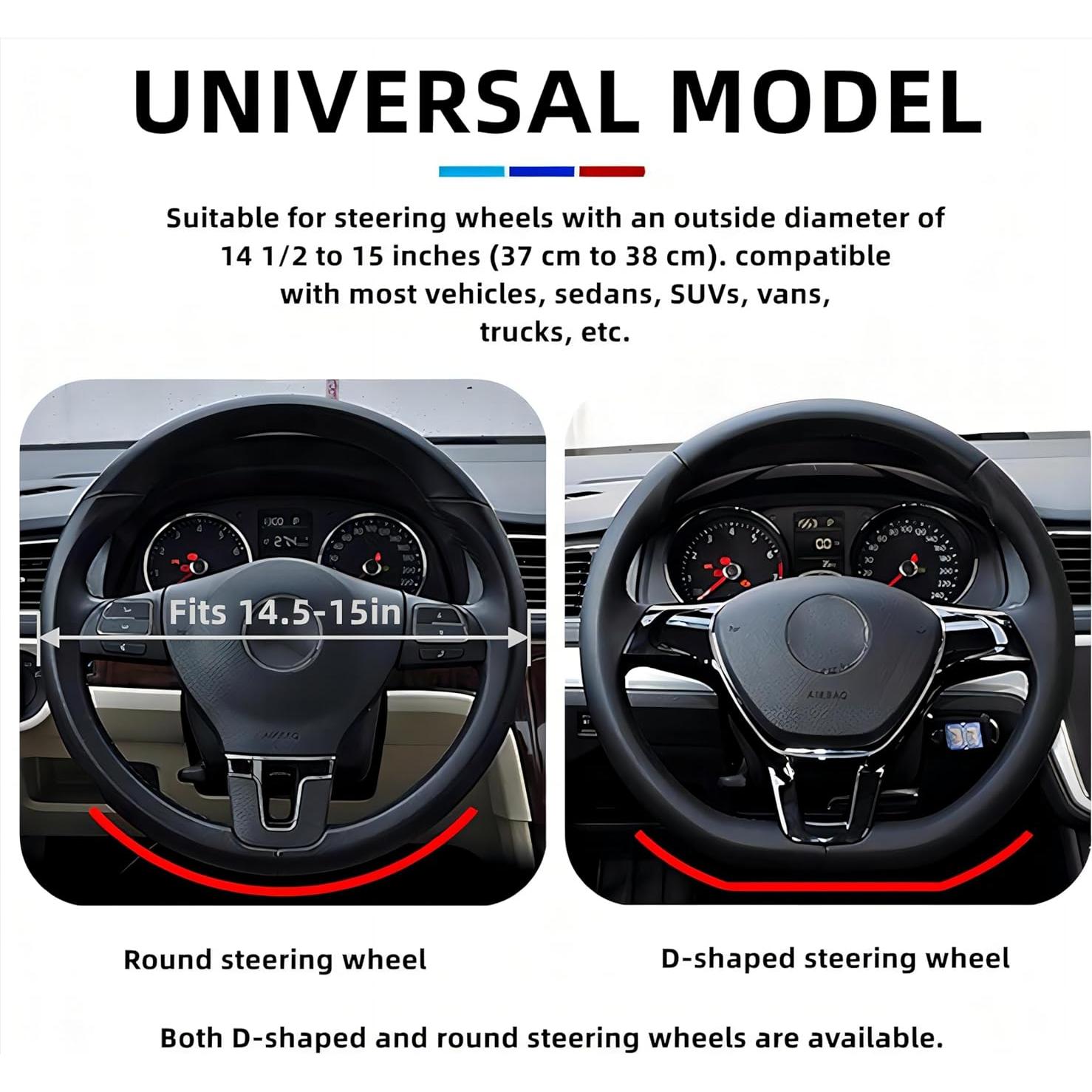 Cubierta de Volante de Cuero SZYUESU Beige 38cm Antideslizante