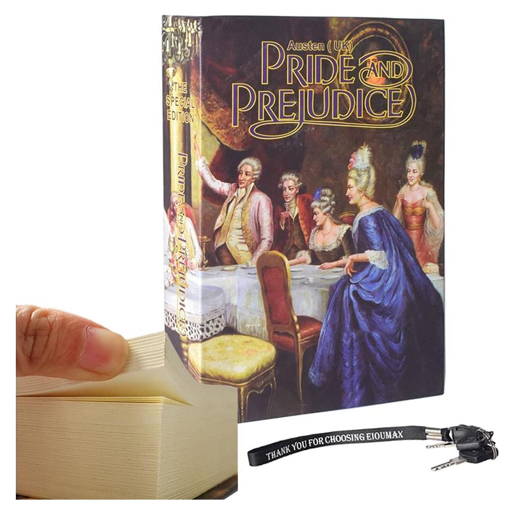 Caja Fuerte de Libro EIOUMAX con Cerradura de Llave Antirrobo