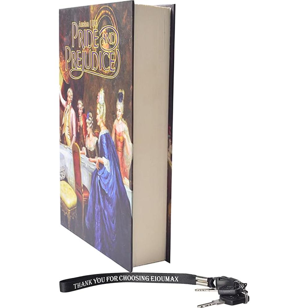 Caja Fuerte de Libro EIOUMAX con Cerradura de Llave Antirrobo