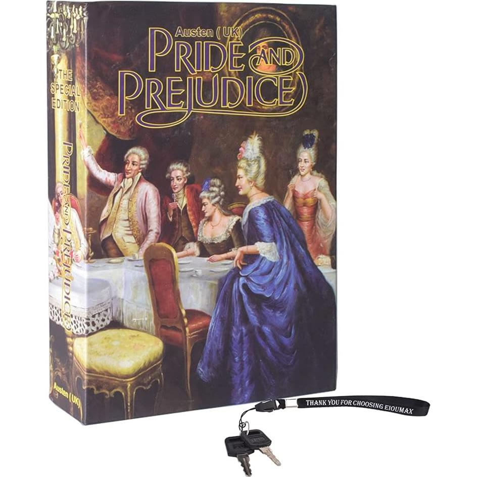 Caja Fuerte de Libro EIOUMAX con Cerradura de Llave Antirrobo