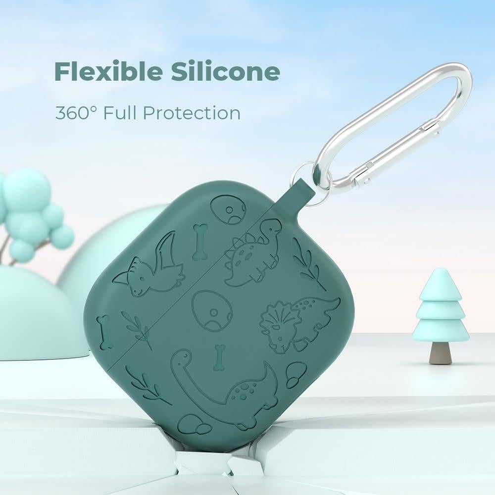 Funda para AirPods 4 Mouzor Verde Dinosaurio Silicona 3D