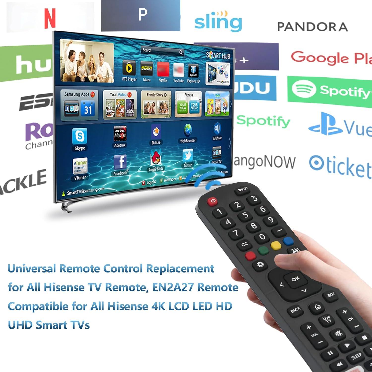 Control Remoto Universal Hisense EN2A27 para TV 4K LCD LED