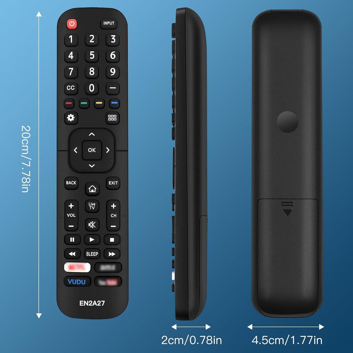 Control Remoto Universal Hisense EN2A27 para TV 4K LCD LED