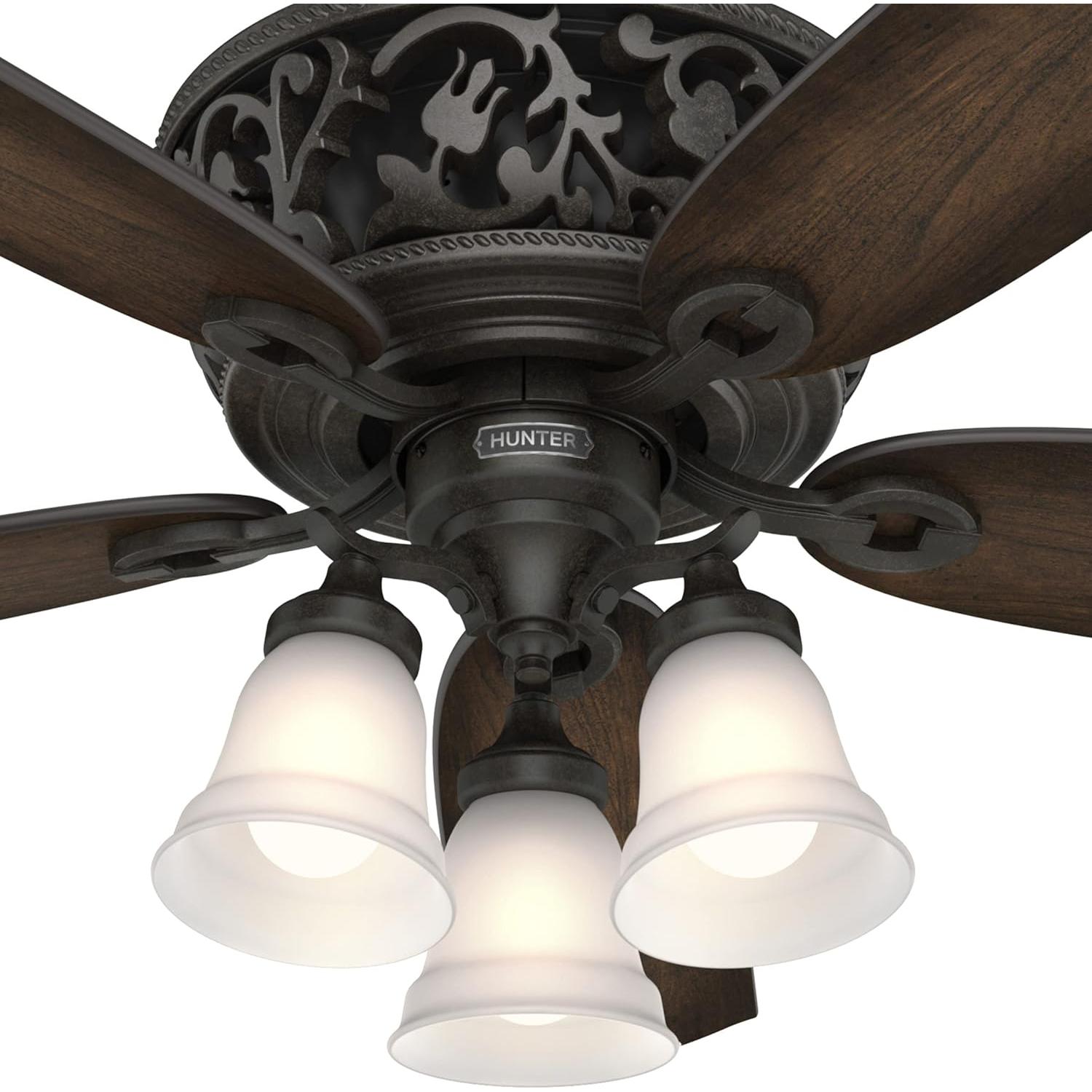 Ventilador de Techo Hunter Promenade 54" Bronce LED Control Remoto