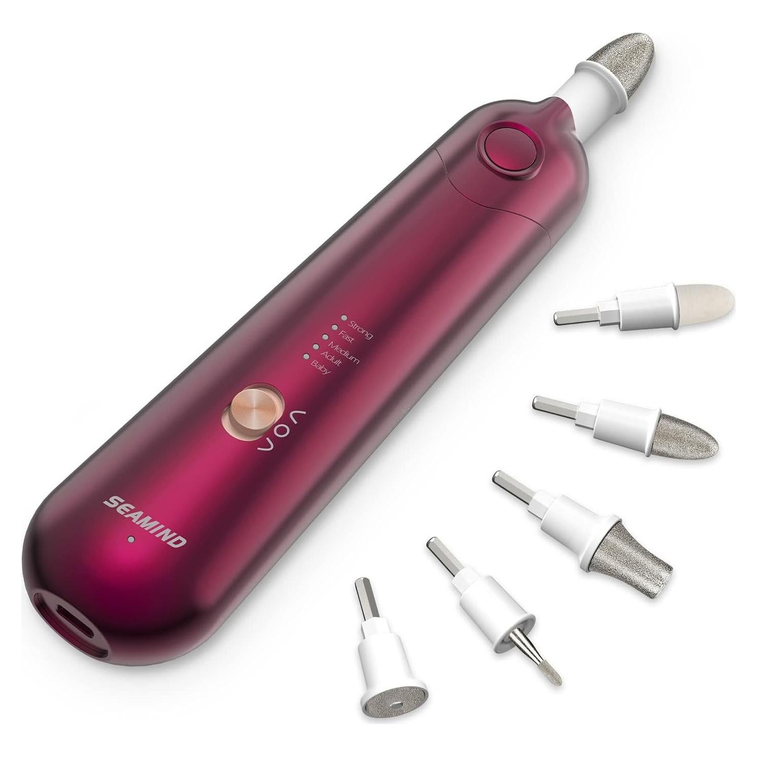 Juego de Manicura y Pedicura SEAMIND - Cortador Eléctrico Inalámbrico 5 Velocidades