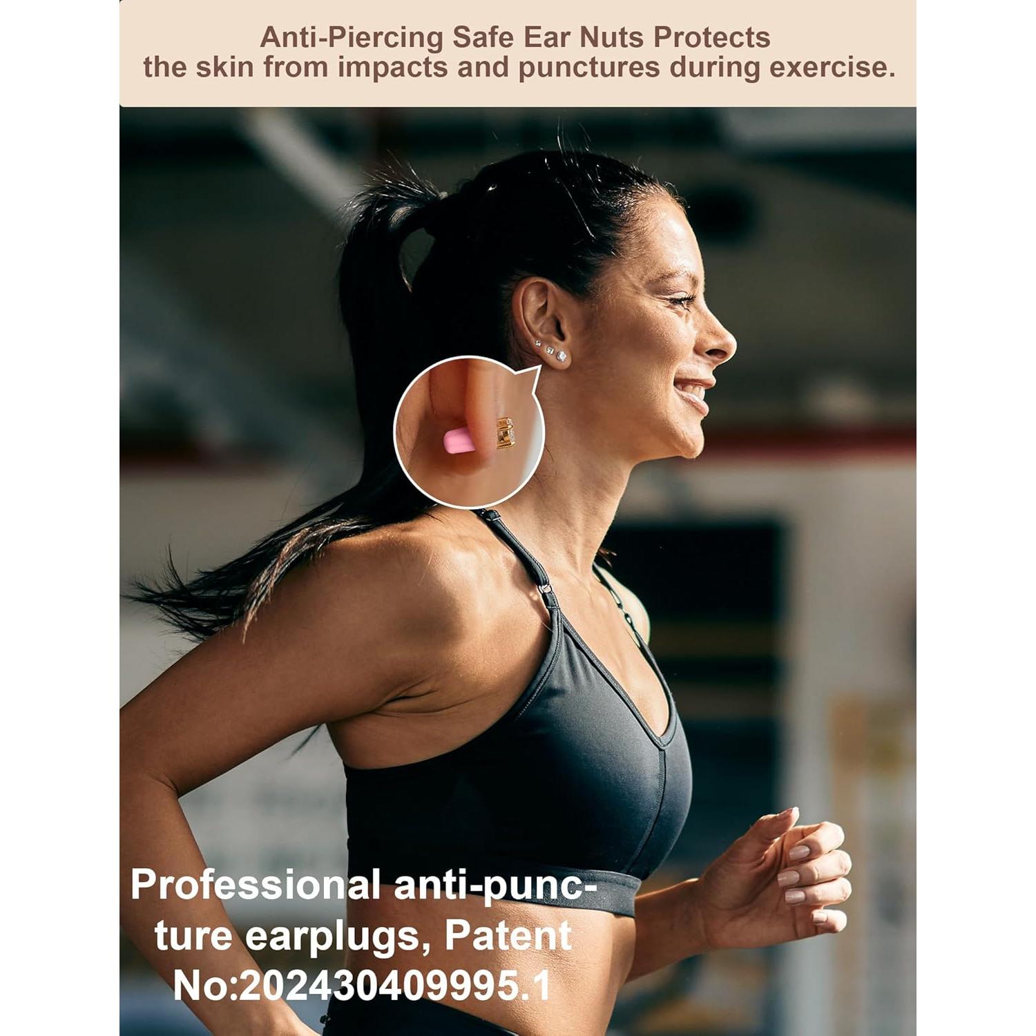 Soportes de Pendientes de Silicona Menglisi 216 Piezas Anti-Pinchazo