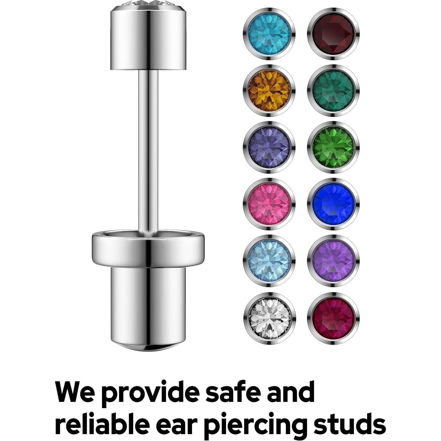 Kit de Perforación de Orejas SugarTang Acero Inoxidable 4mm