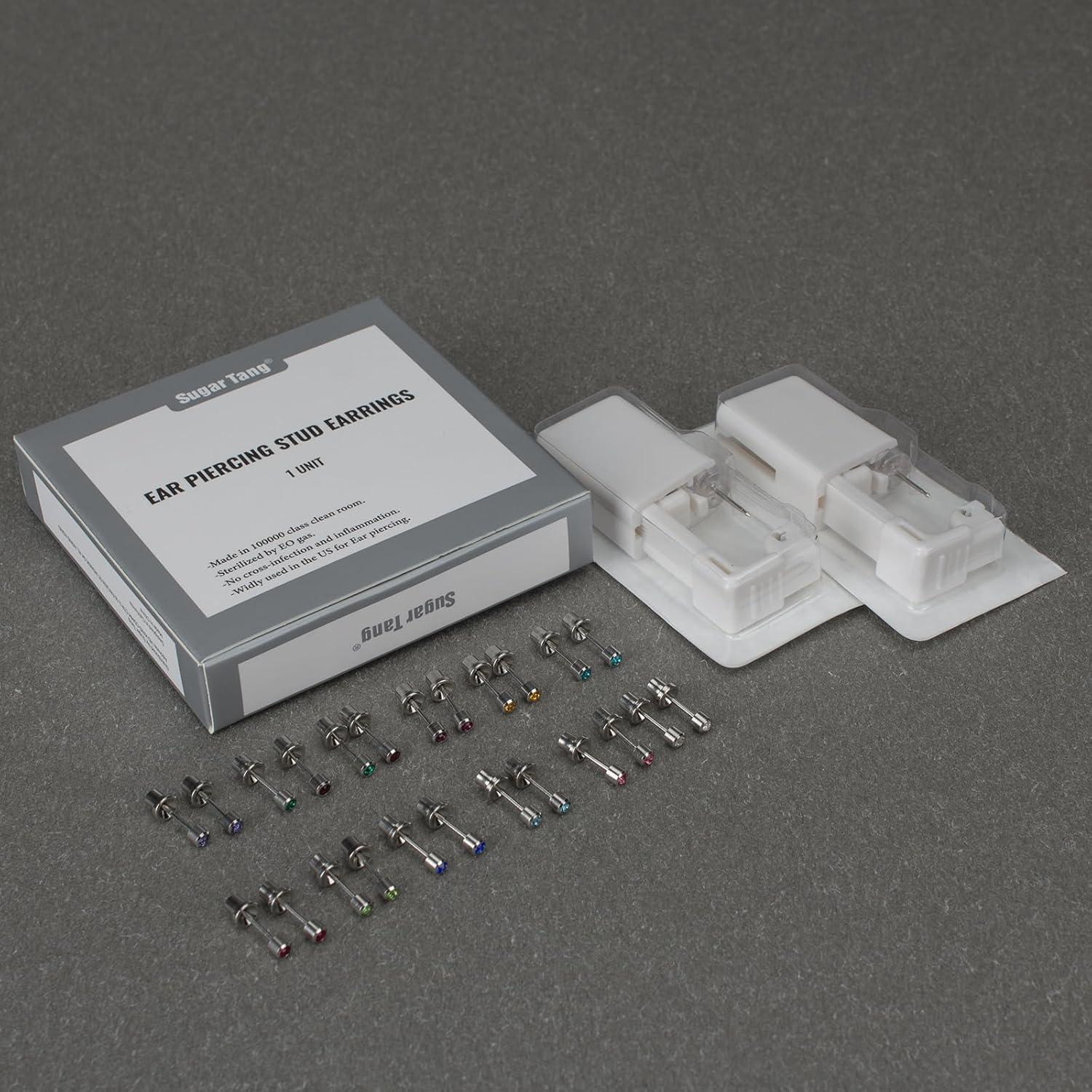 Kit de Perforación de Orejas SugarTang Acero Inoxidable 4mm