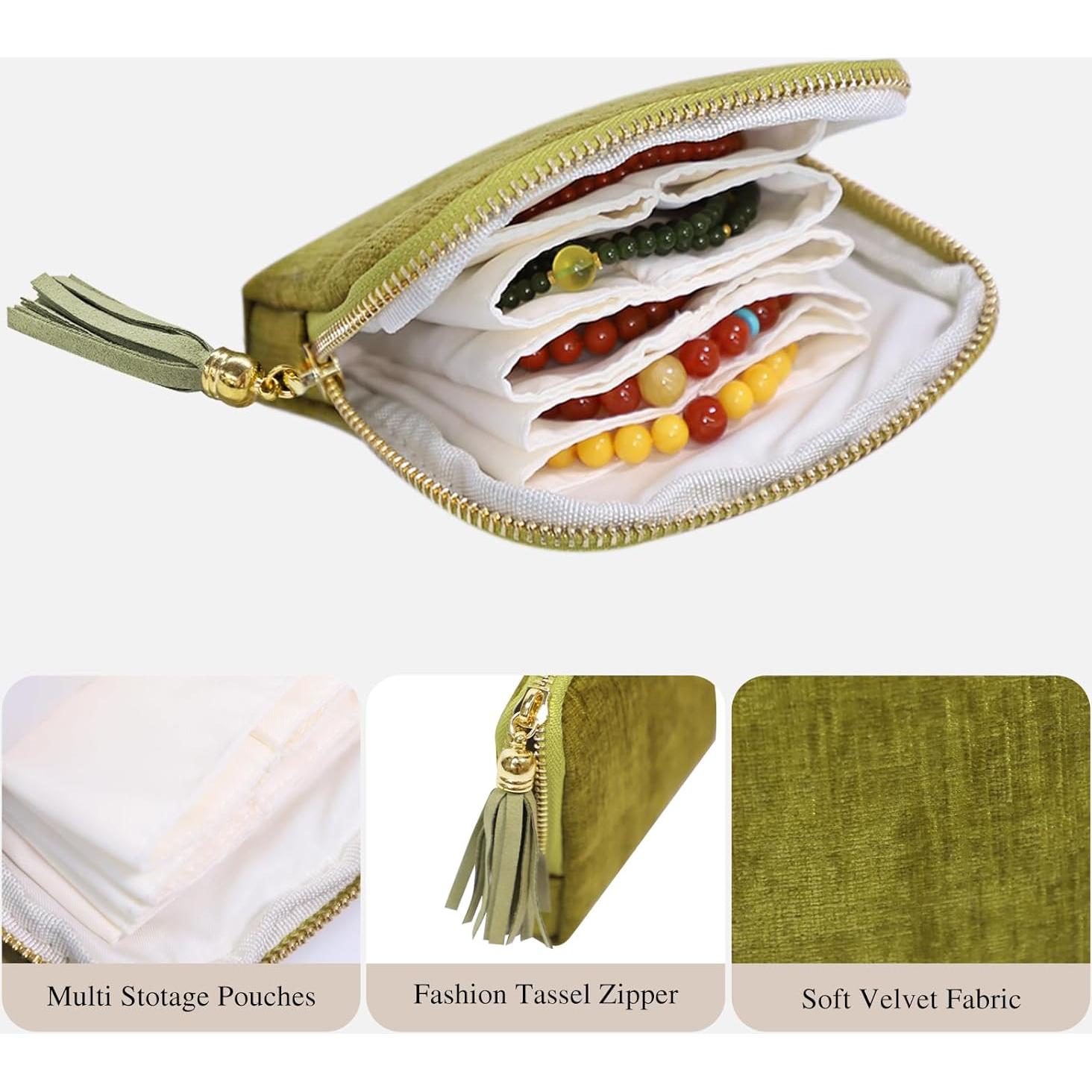 Organizador de Joyas de Viaje Stratalife Verde, Caja Portátil