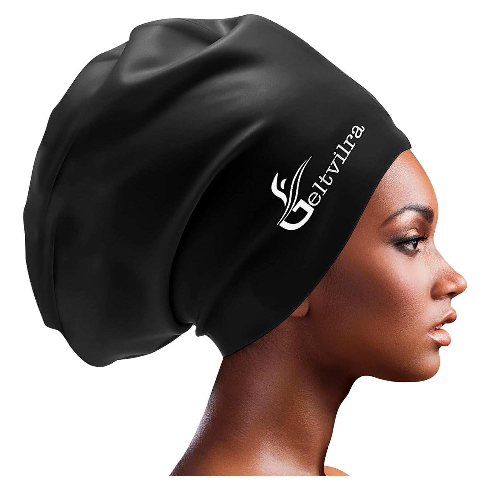 Gorro de Natación Silicona Extra Grande Geltvilra Negro