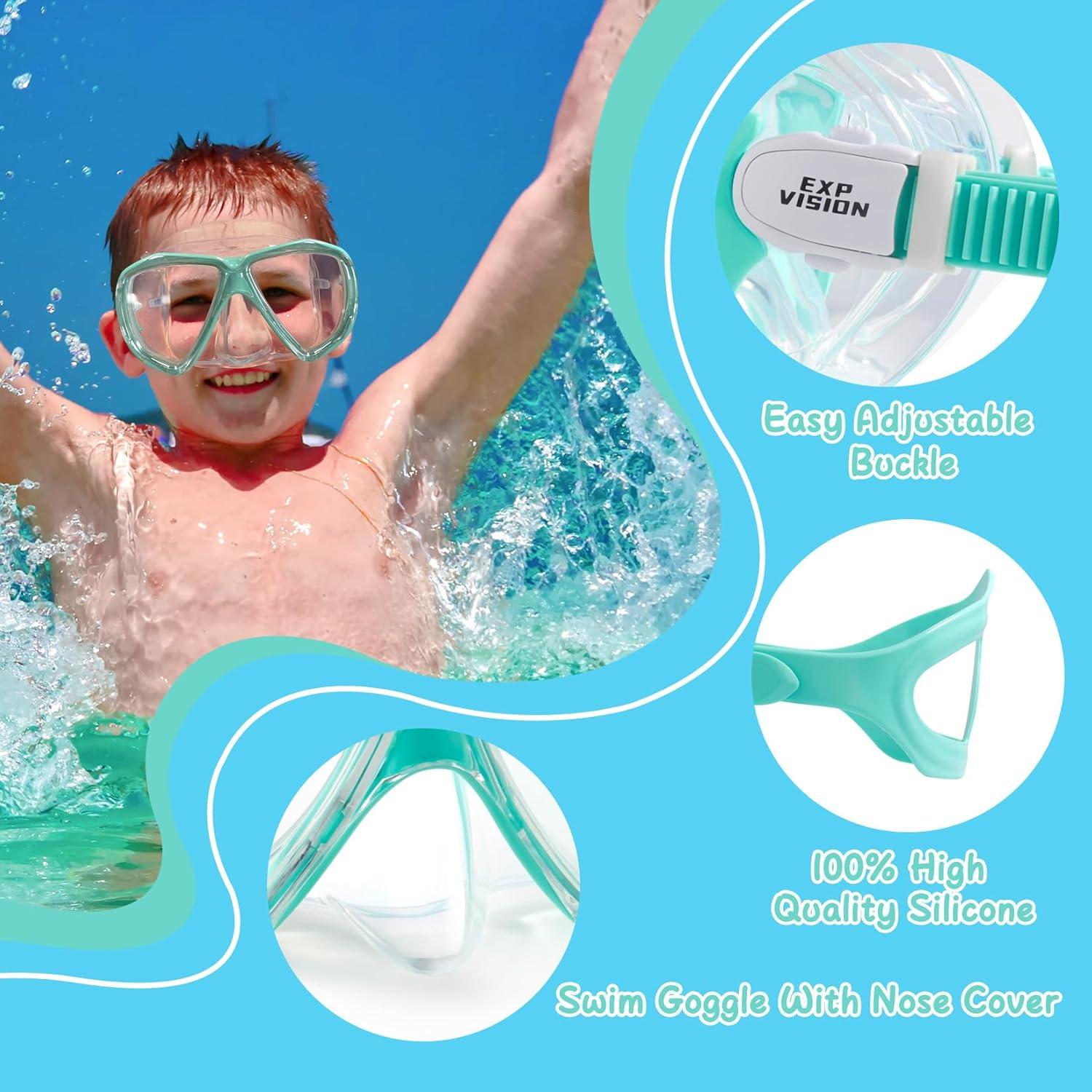 Máscara de Buceo EXP VISION EX-2700K para Niños 4-14 Años