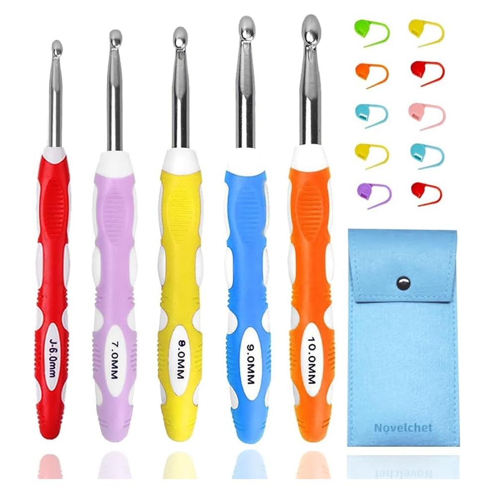 Conjunto de Ganchos de Crochet Novelchet 6.0-10.0mm 5 Piezas