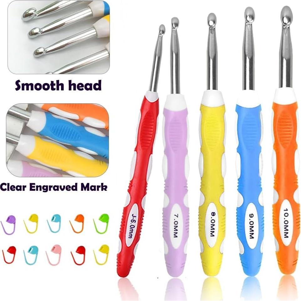 Conjunto de Ganchos de Crochet Novelchet 6.0-10.0mm 5 Piezas