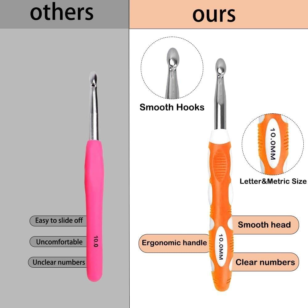 Conjunto de Ganchos de Crochet Novelchet 6.0-10.0mm 5 Piezas