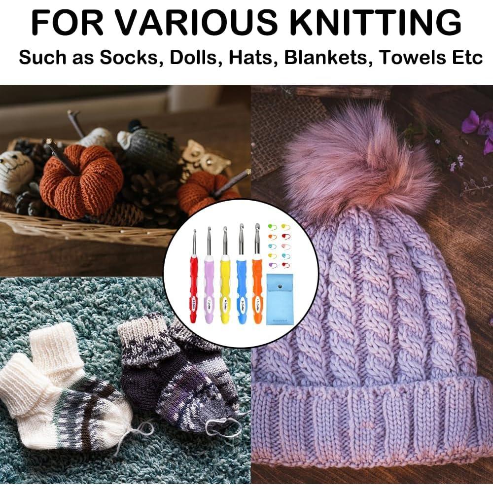 Conjunto de Ganchos de Crochet Novelchet 6.0-10.0mm 5 Piezas