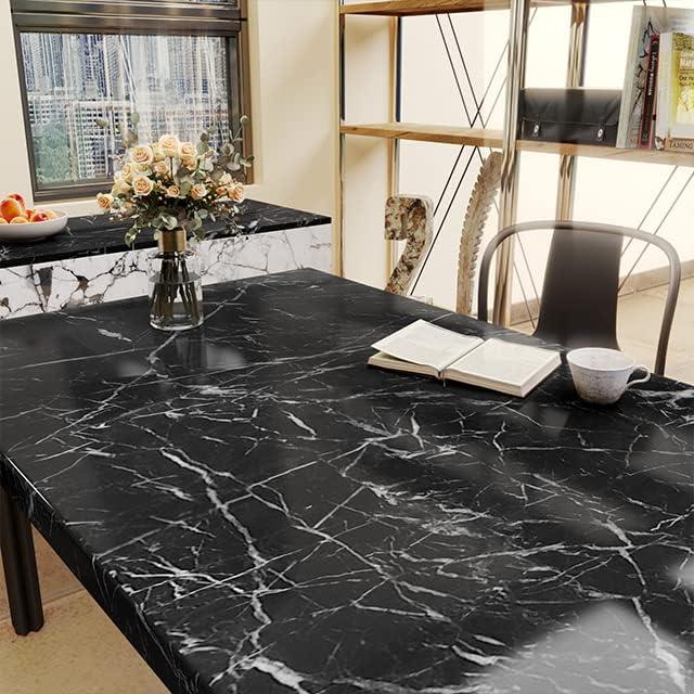 Papel Contacto de Mármol Negro YENHOME 0.45m x 3m Autoadhesivo