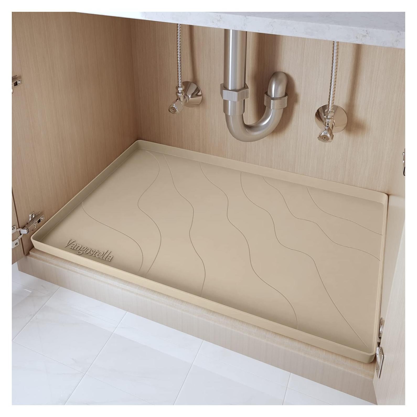 Alfombrilla de Silicona Vangostella 48.26x48.26cm Antigoteo Beige