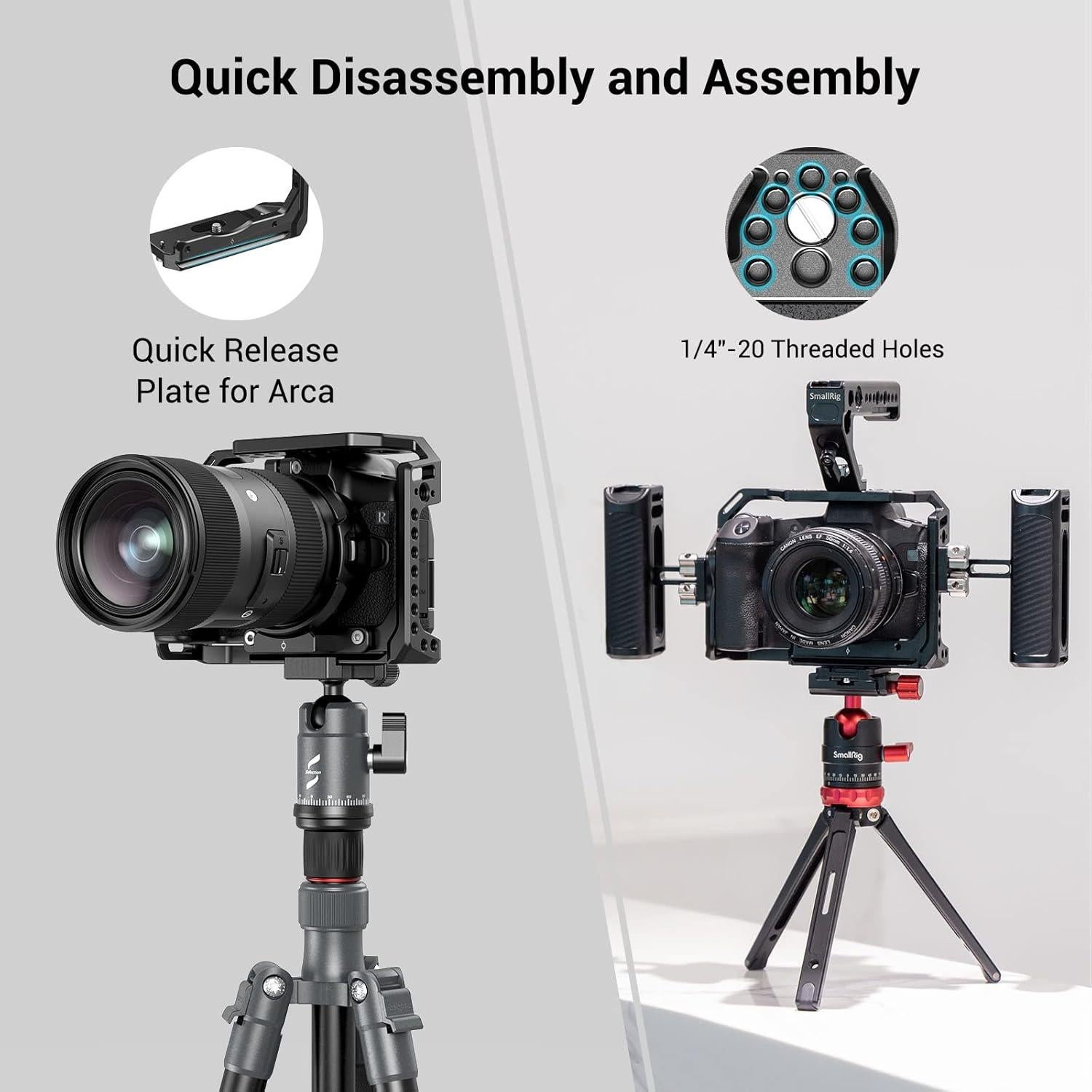 Jaula para cámara SmallRig CCC2803 con zapata fría y anti-torsión