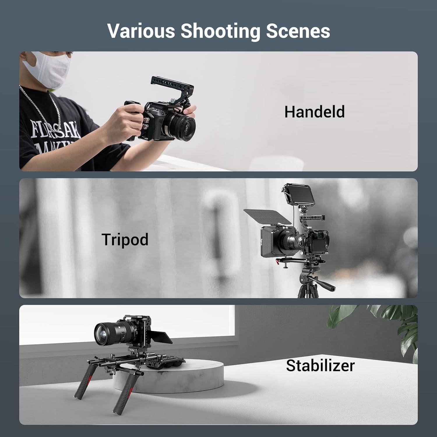 Jaula para cámara SmallRig CCC2803 con zapata fría y anti-torsión