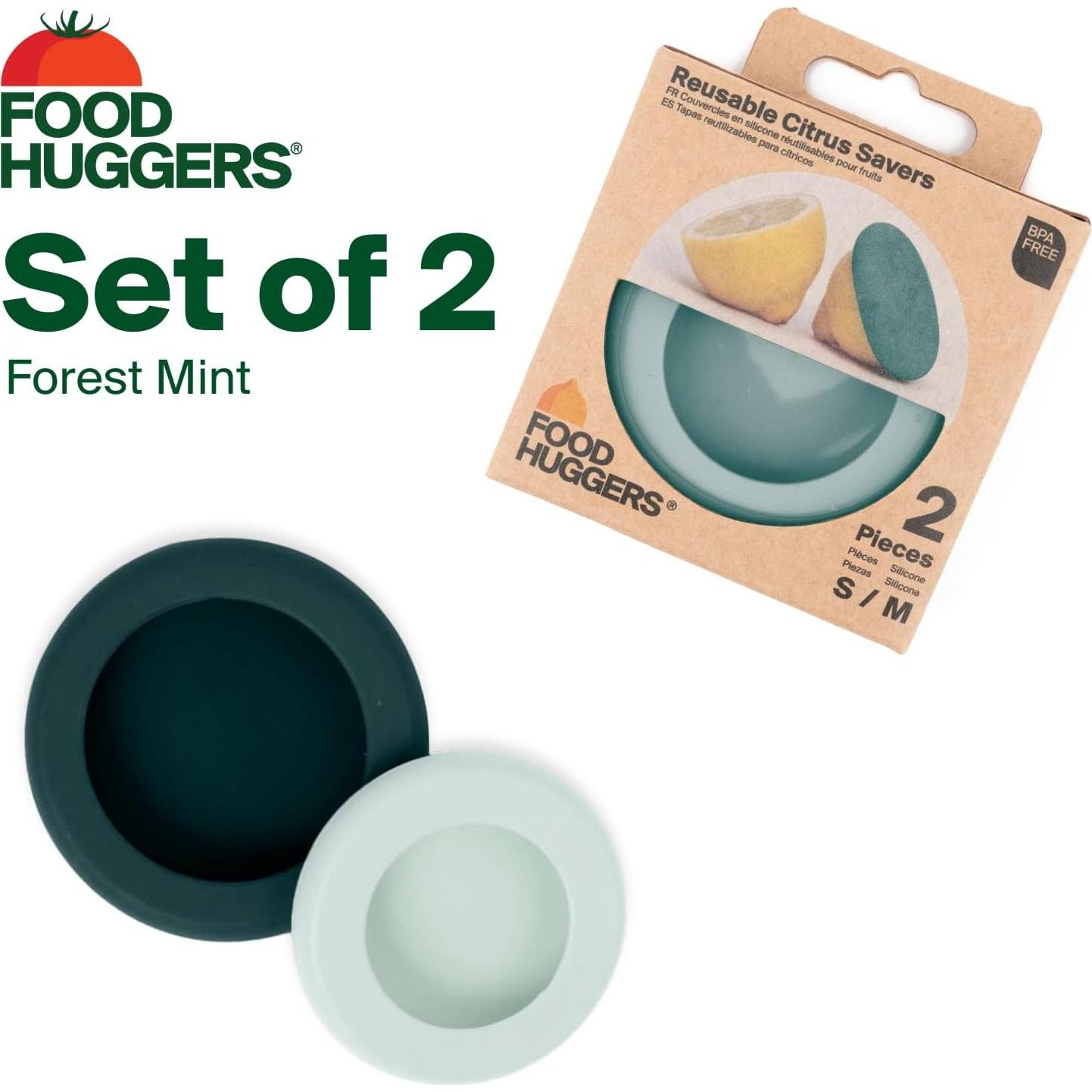 Food Huggers 2 Piezas Silicona Reutilizables para Frutas y Verduras