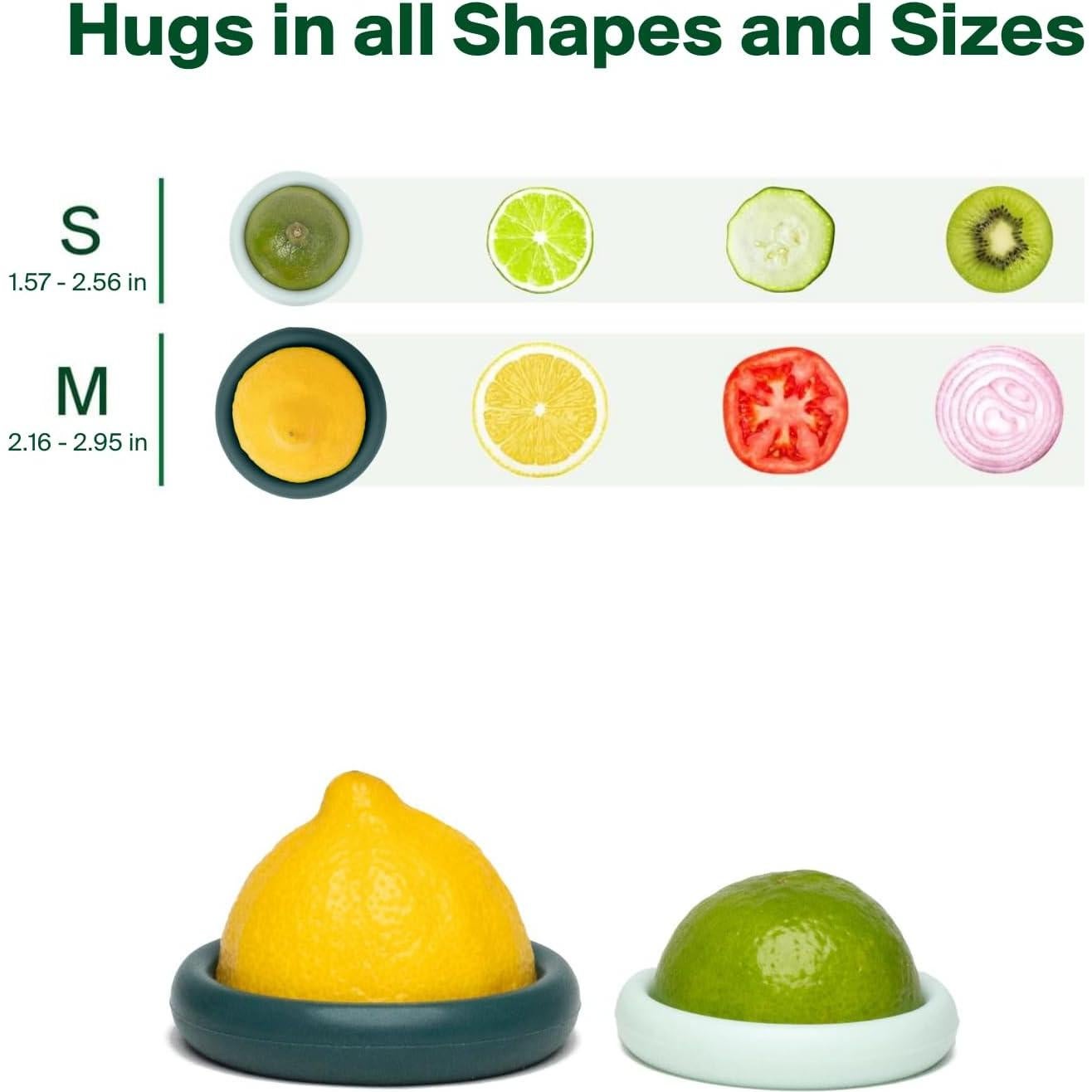 Food Huggers 2 Piezas Silicona Reutilizables para Frutas y Verduras