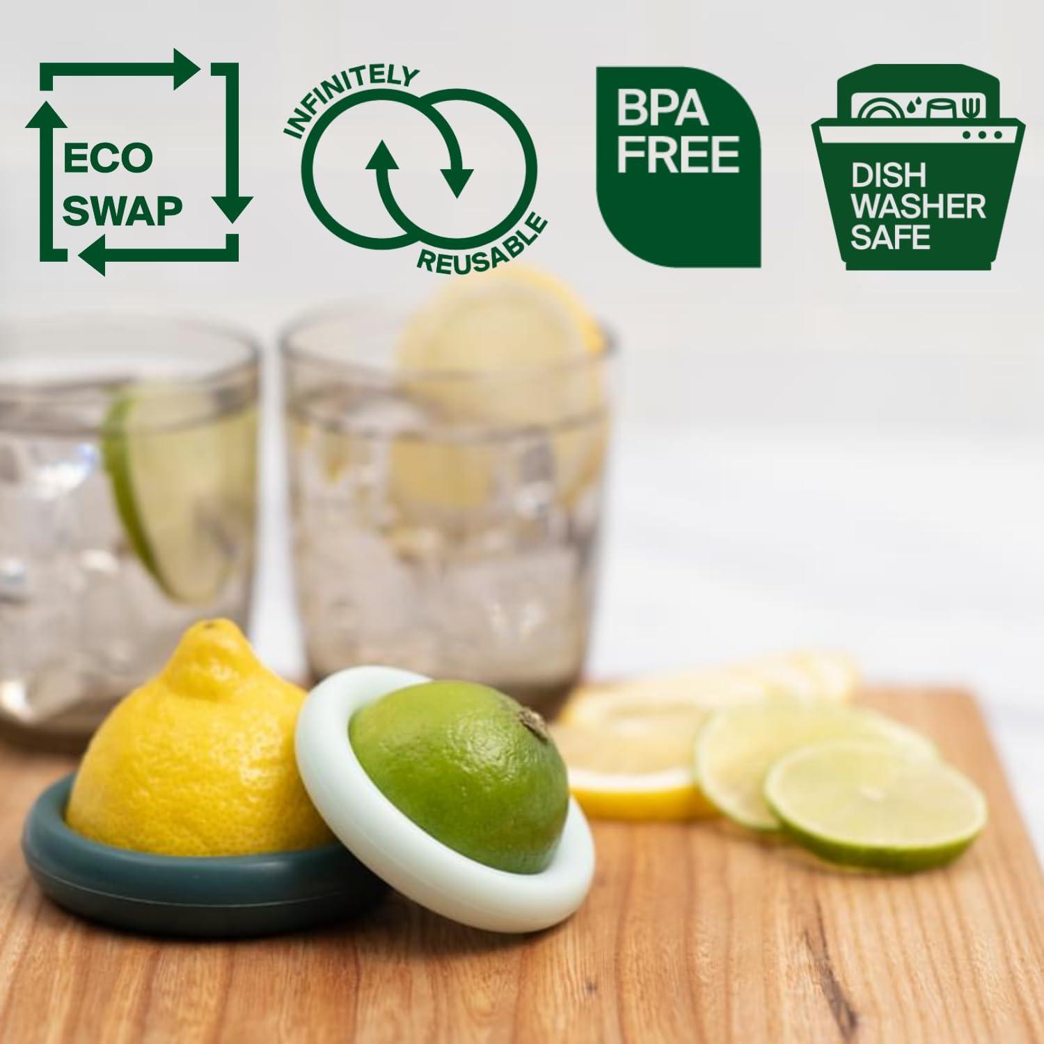 Food Huggers 2 Piezas Silicona Reutilizables para Frutas y Verduras