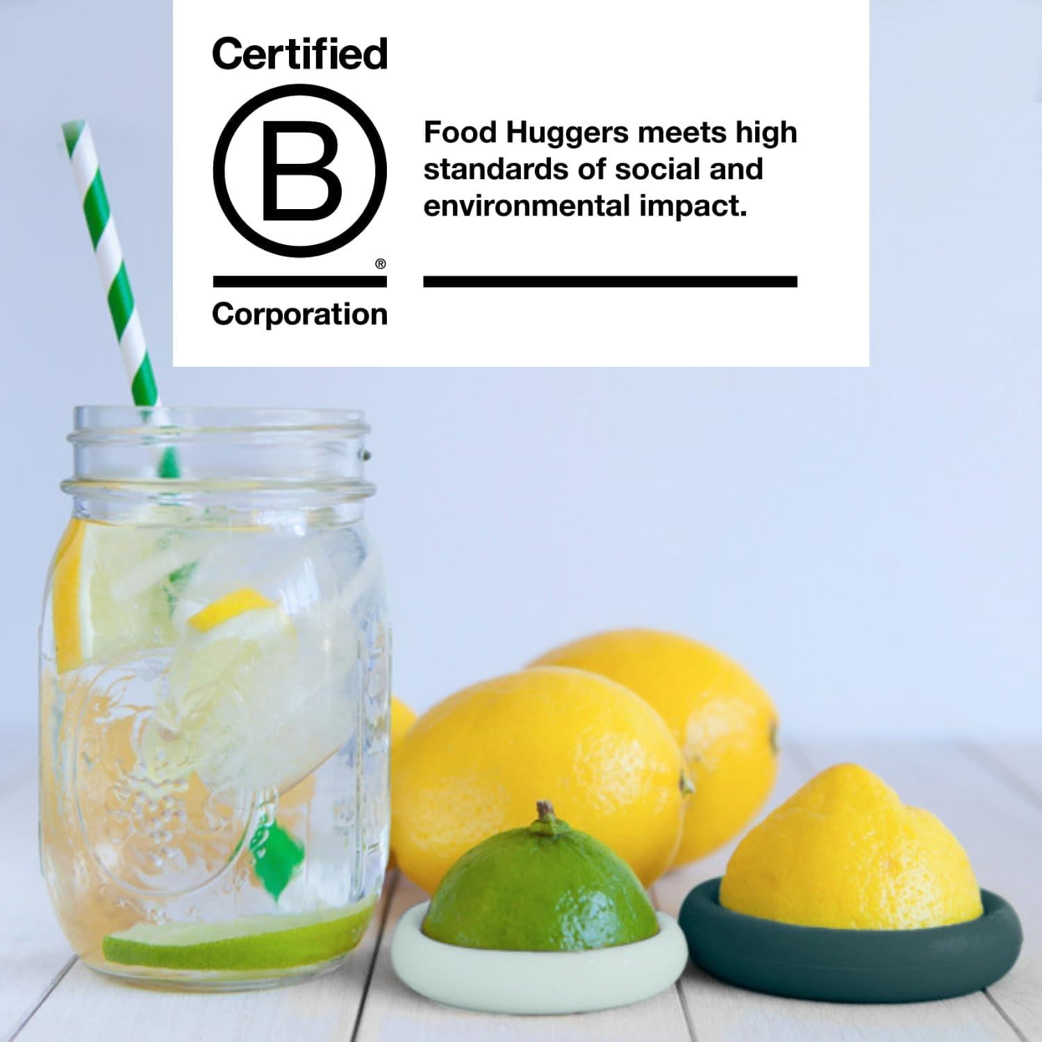 Food Huggers 2 Piezas Silicona Reutilizables para Frutas y Verduras