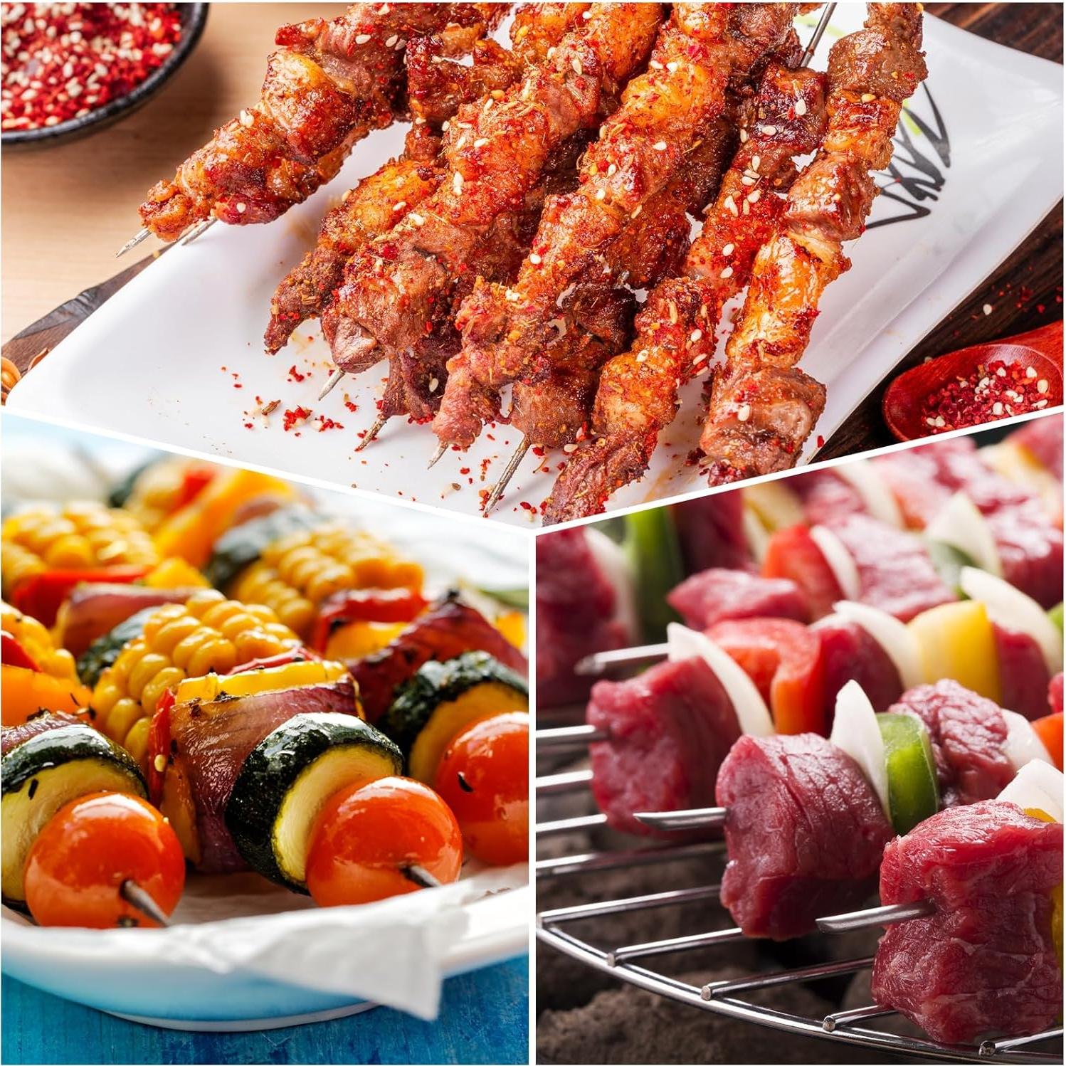 Brochetas de Metal Reutilizables HARFINGTON 34cm 6 Piezas