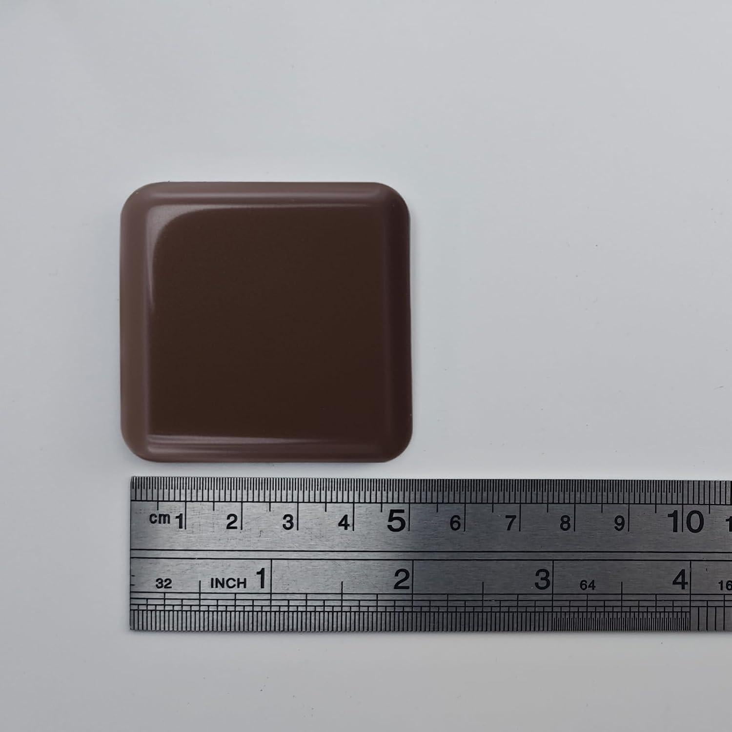 8 Deslizadores de Muebles Autoadhesivos Cuadrados Marrón