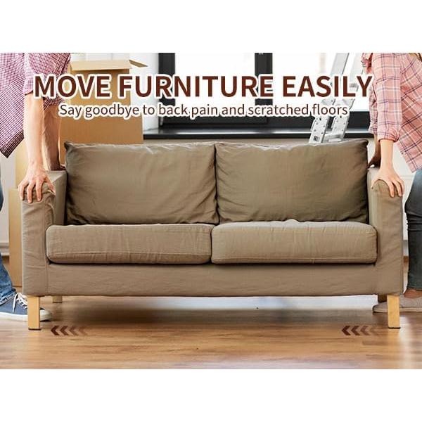 8 Deslizadores de Muebles Autoadhesivos Cuadrados Marrón