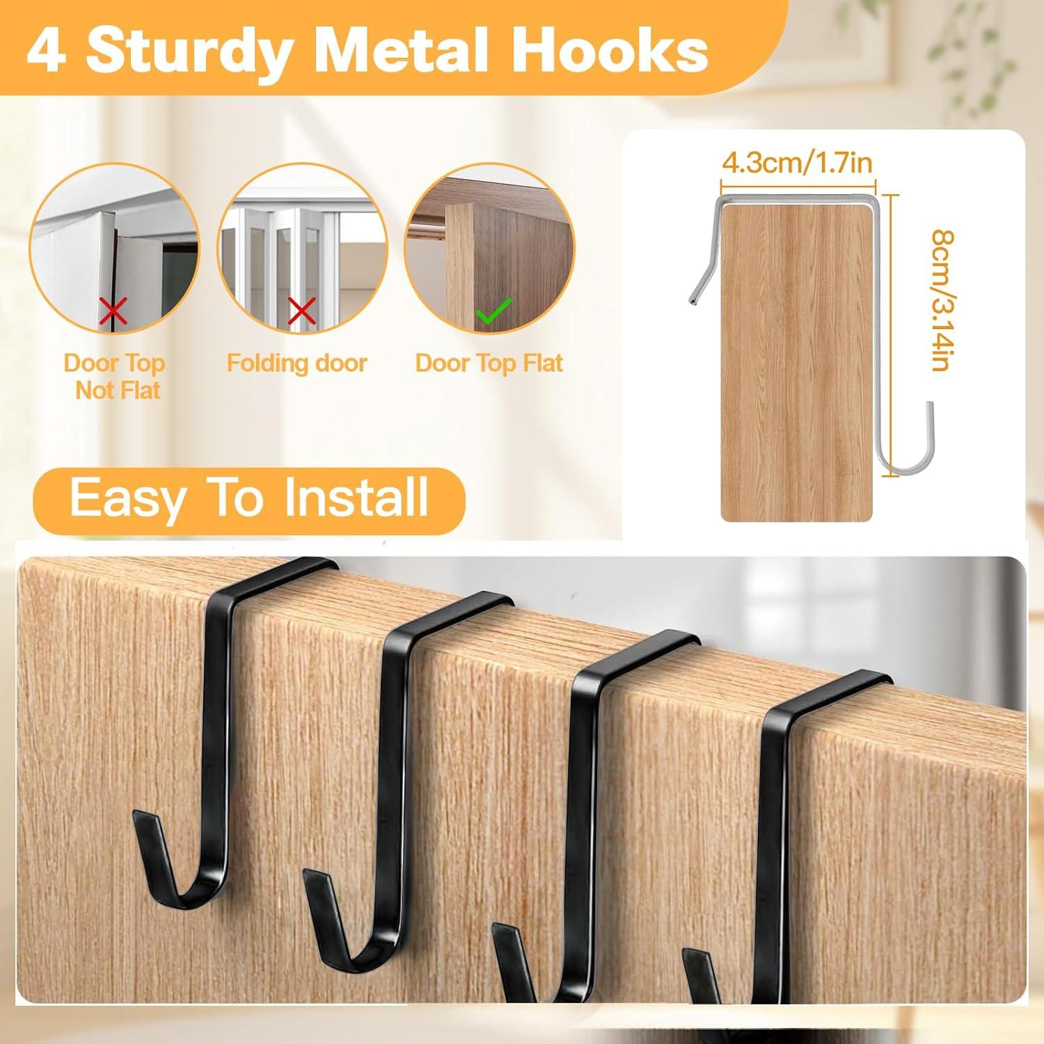 Organizador de zapatos colgante LEHKG 8 estantes negro