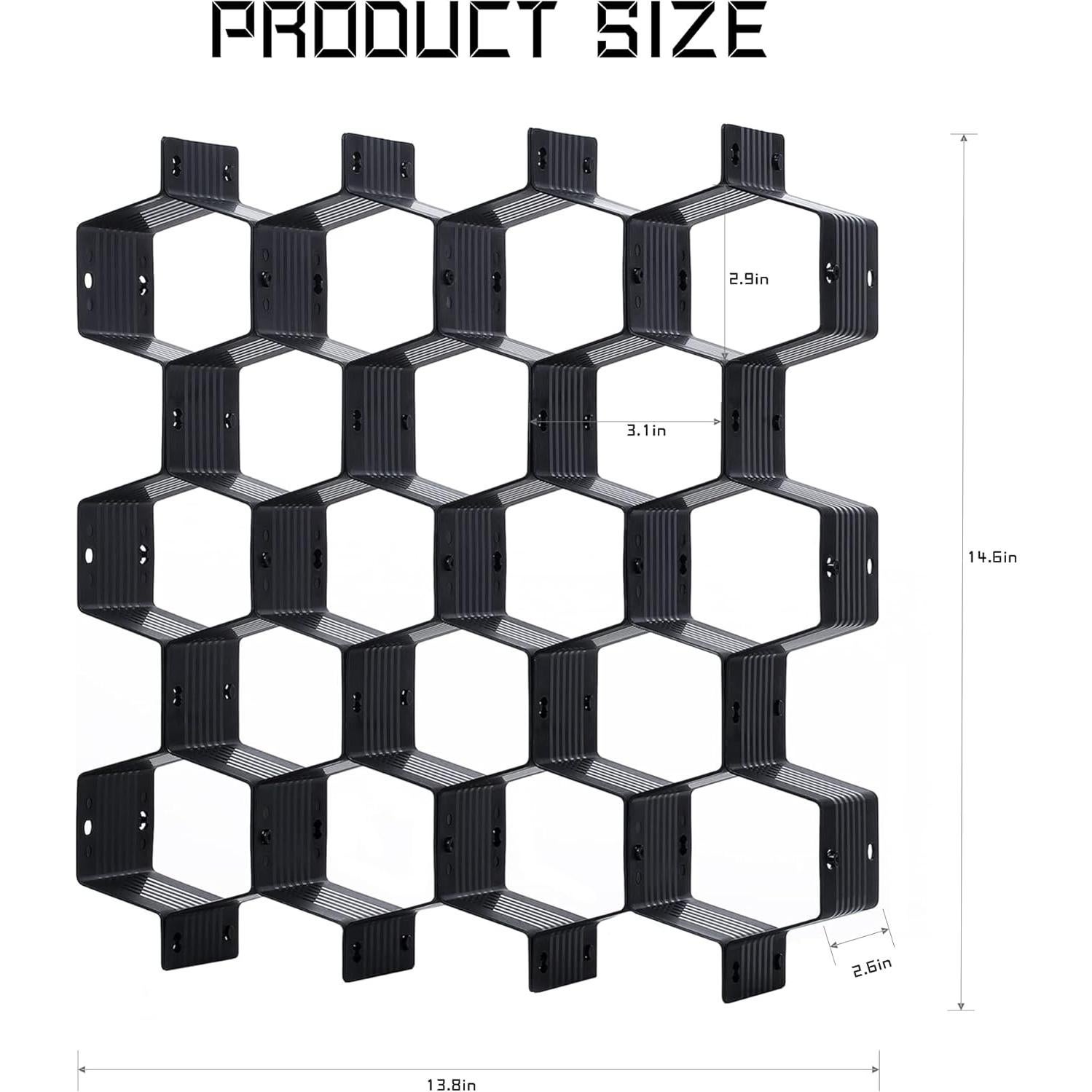 Separador de Cajones Ajustable Natzerat 8 Divisores Negro
